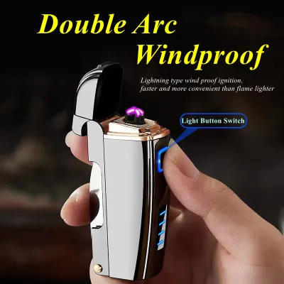 Luxurious Multifunctional Metal USB Rechargeable Lighter